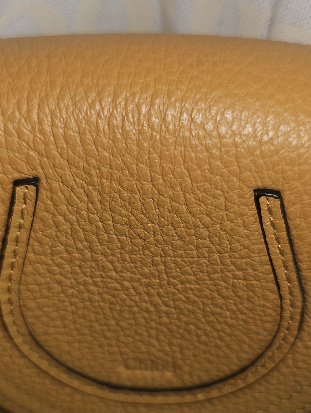 NANO Chloe Mini Marcie Saddle Crossbody Bag in Tan Apricot - Picture 15 of 16